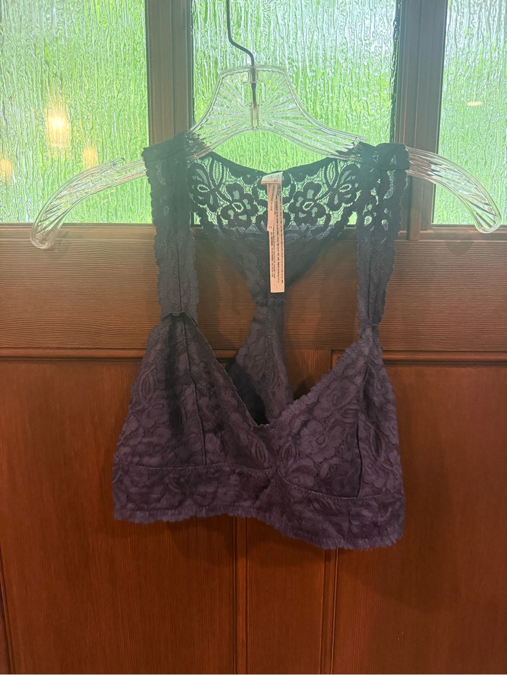 Free People Lace Bralette in Dark Purple